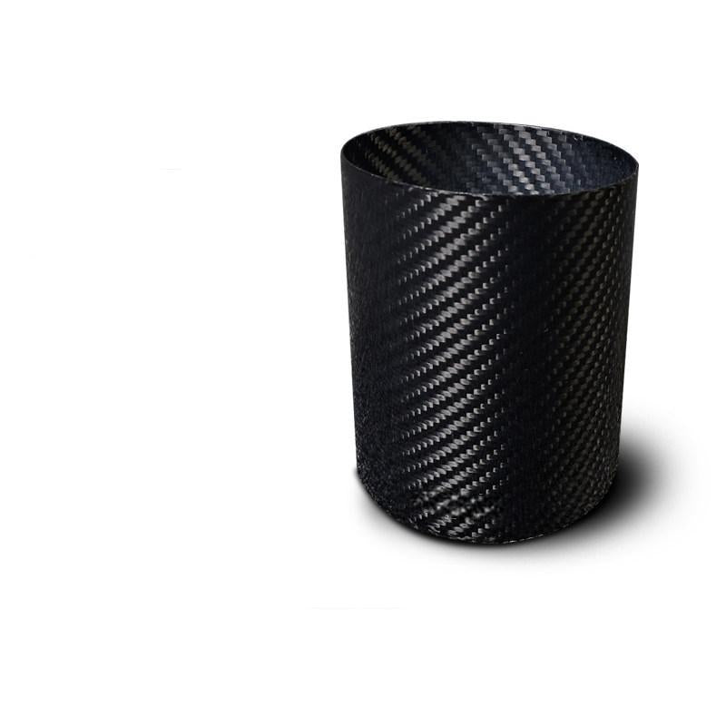The carbon fiber pen holders with a distinct woven pattern.