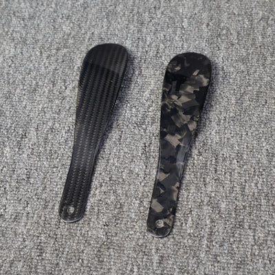 Carbon Fiber Shoe Horn detail view with carbon fiber texture and premium finish